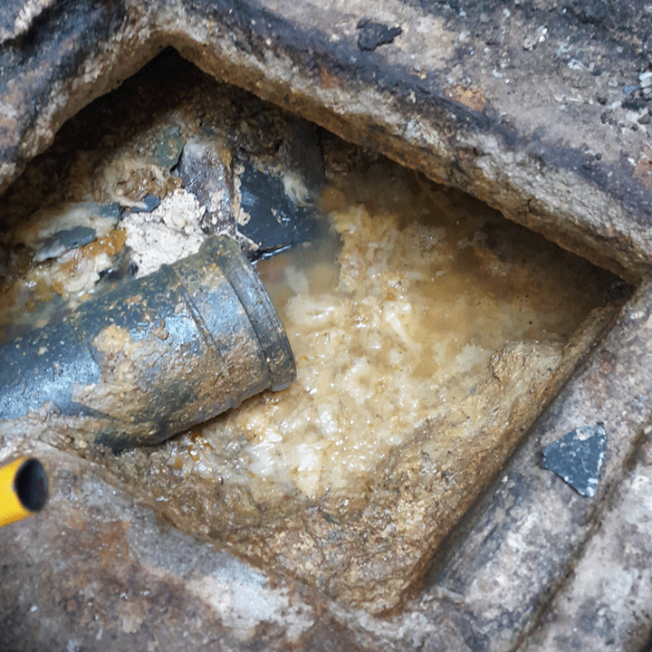 Picture of a grease blockage 