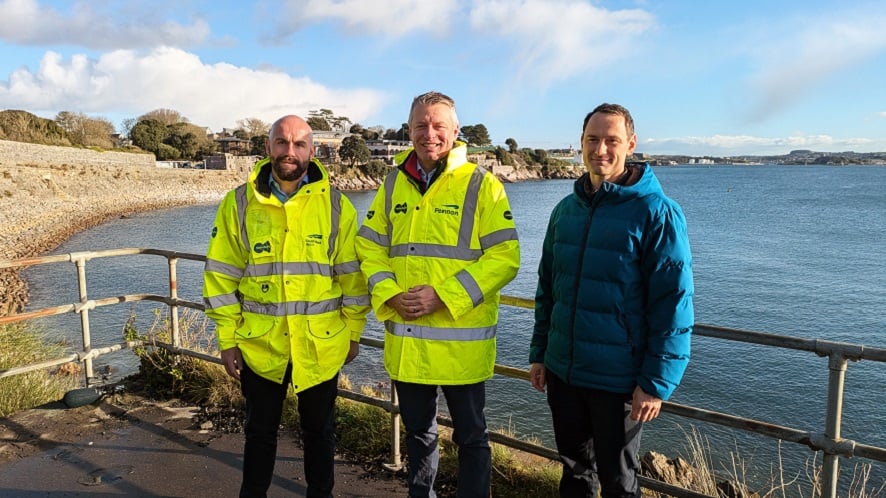 South West Water and Royal William Yard join forces with Luke Pollard MP to protect water quality at Firestone Bay- image