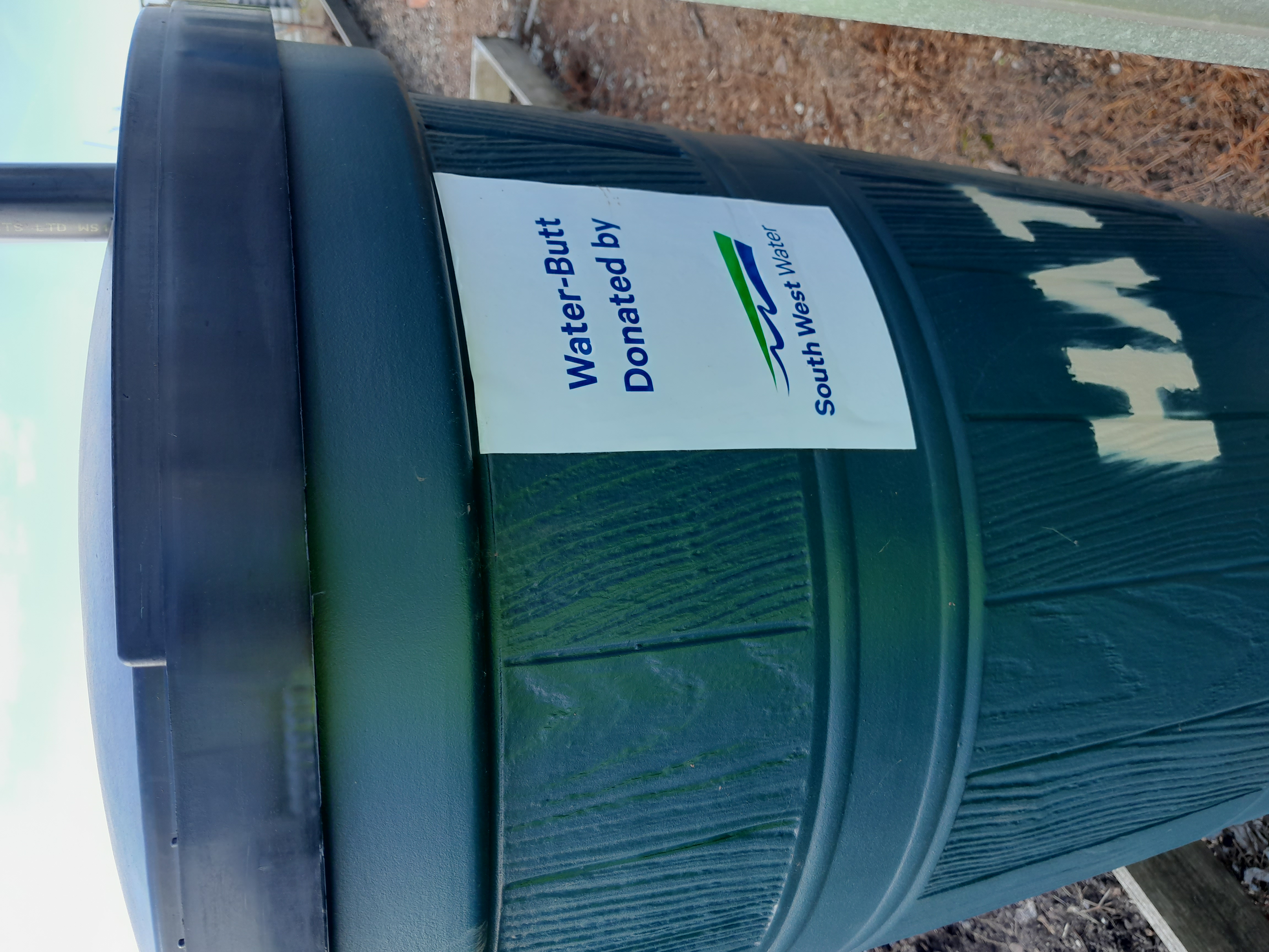 image of one of the donated waterbutts