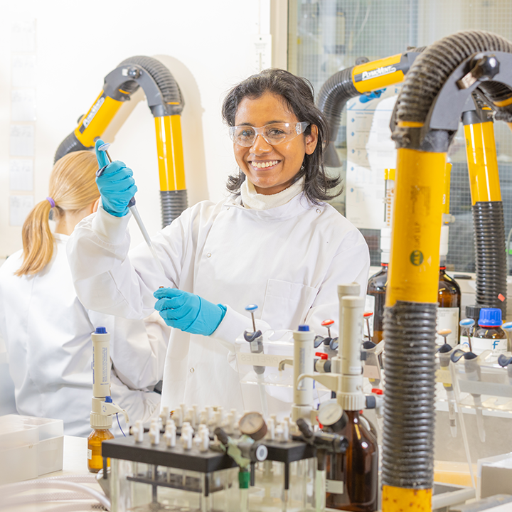 Female lab scientist