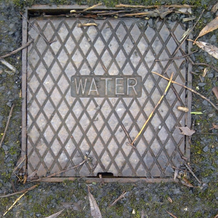Water meter in a path